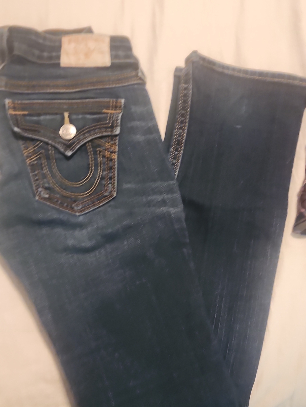 True Religion Dark Blue Women's Denim Jeans - Classic Slim Fit